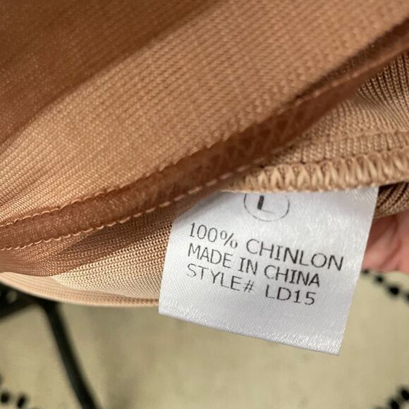 Fashion Nova Ruched and Ready Bandaged Midi Dress Mauve Taupe L - Picture 11 of 12